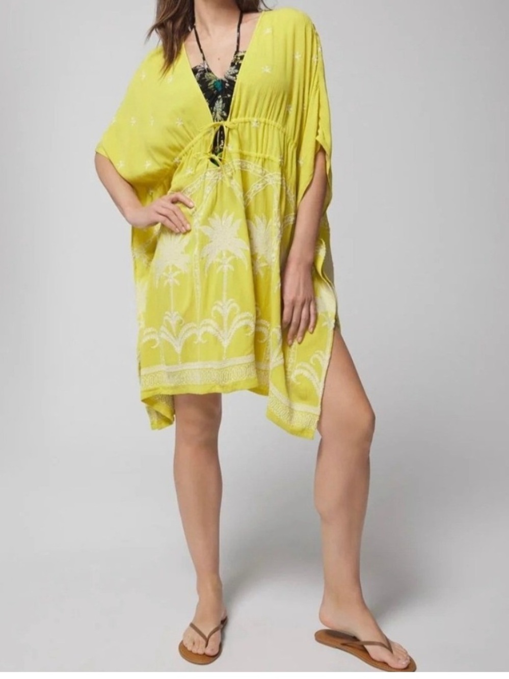 SOMA SWIM Embroidered Caftan - Cover-Up